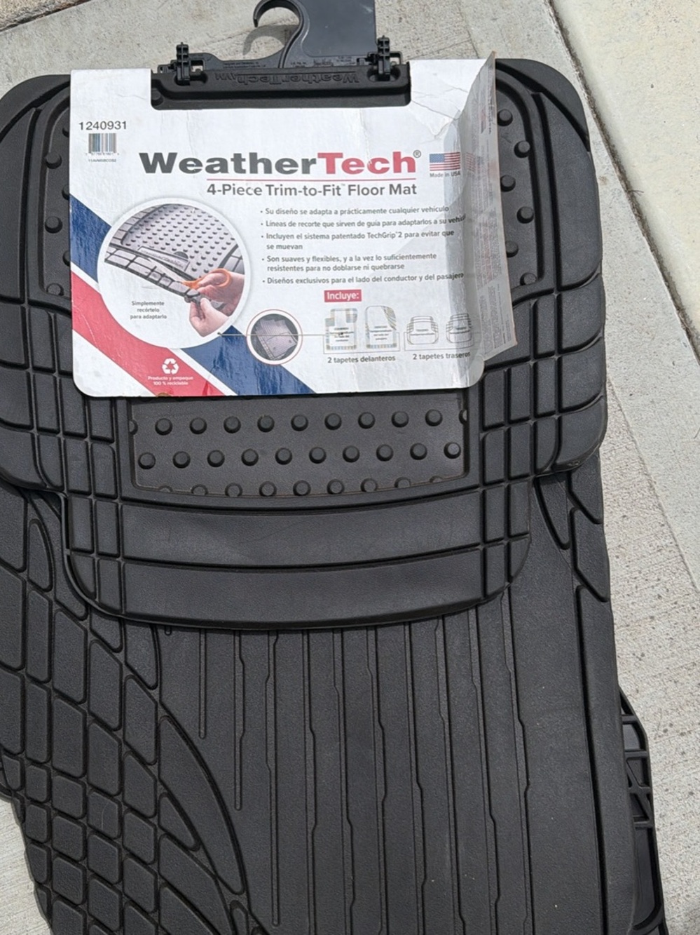 WeatherTech Trim-to-Fit 4-Piece Floor Mat - Black